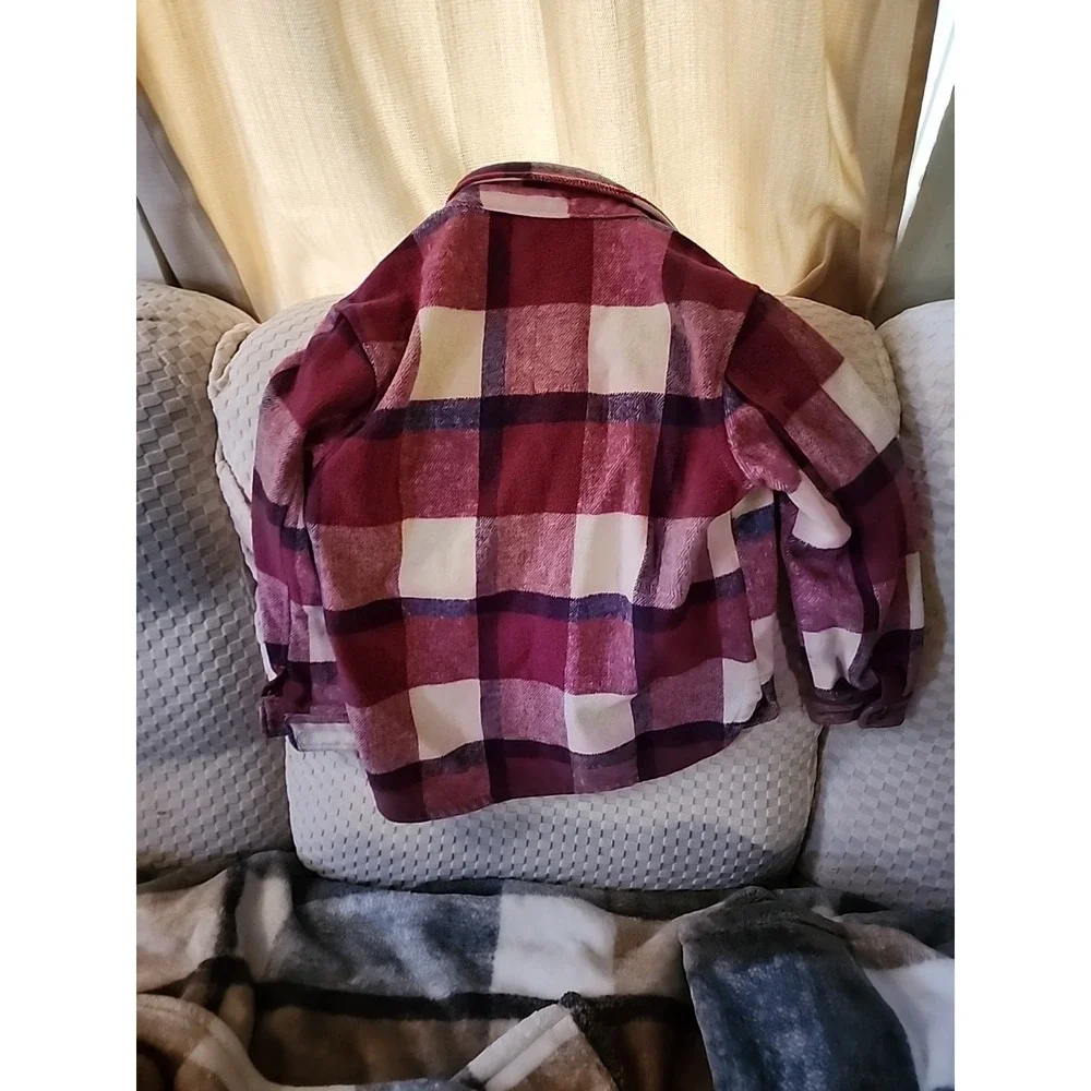 Girls Plaid Shacket